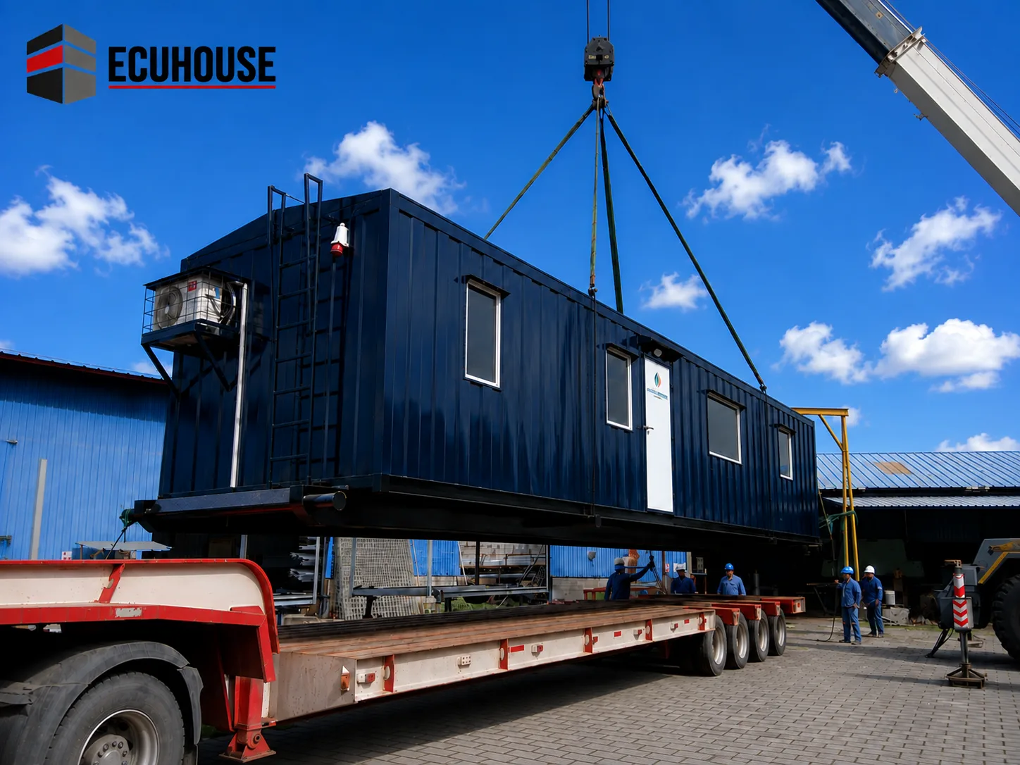 Oilfield camper manufactured by ECUHOUSE deployed in the field