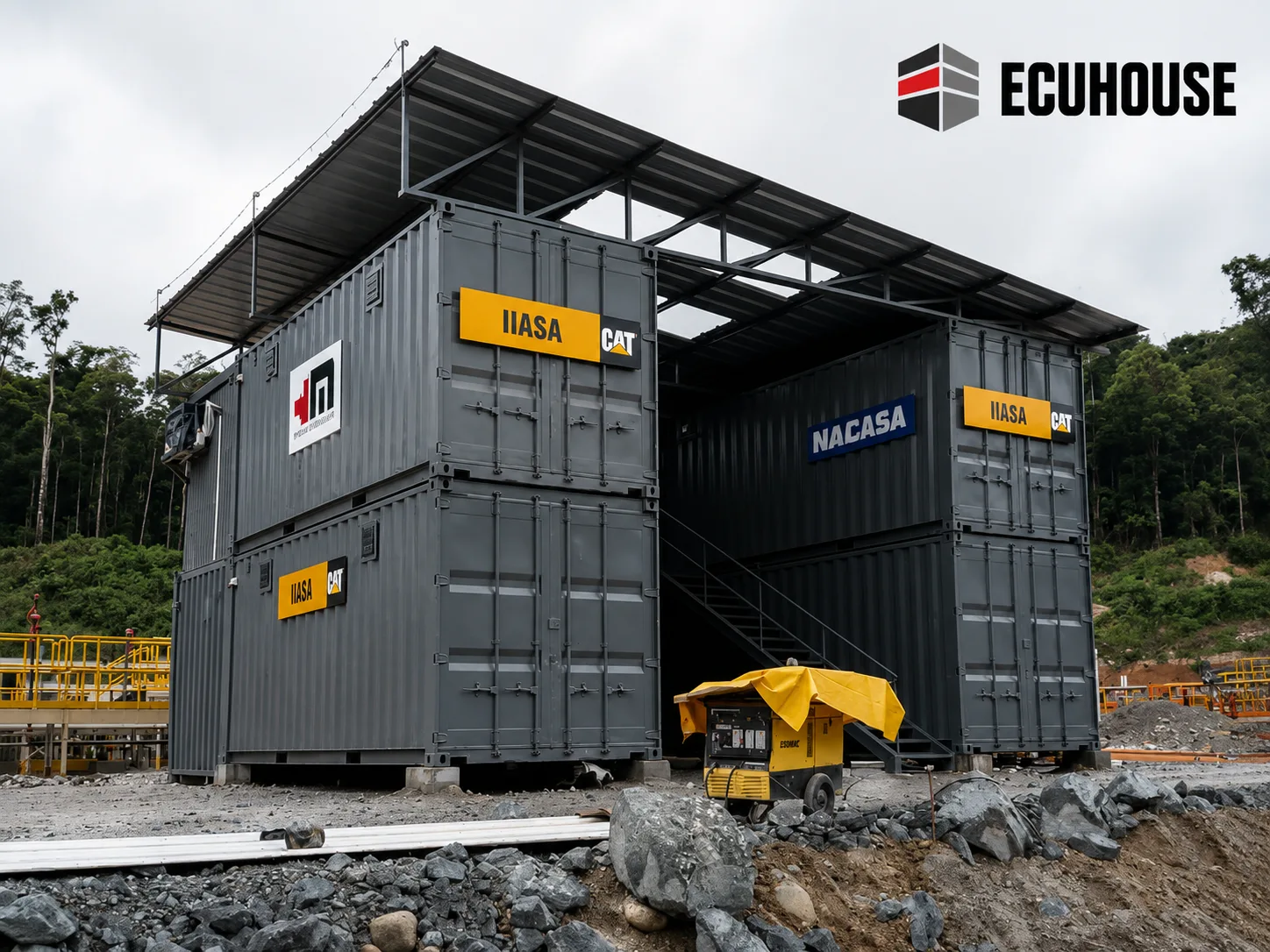 Contenedor marítimo modificado como oficina de obra por ECUHOUSE — imagen 4