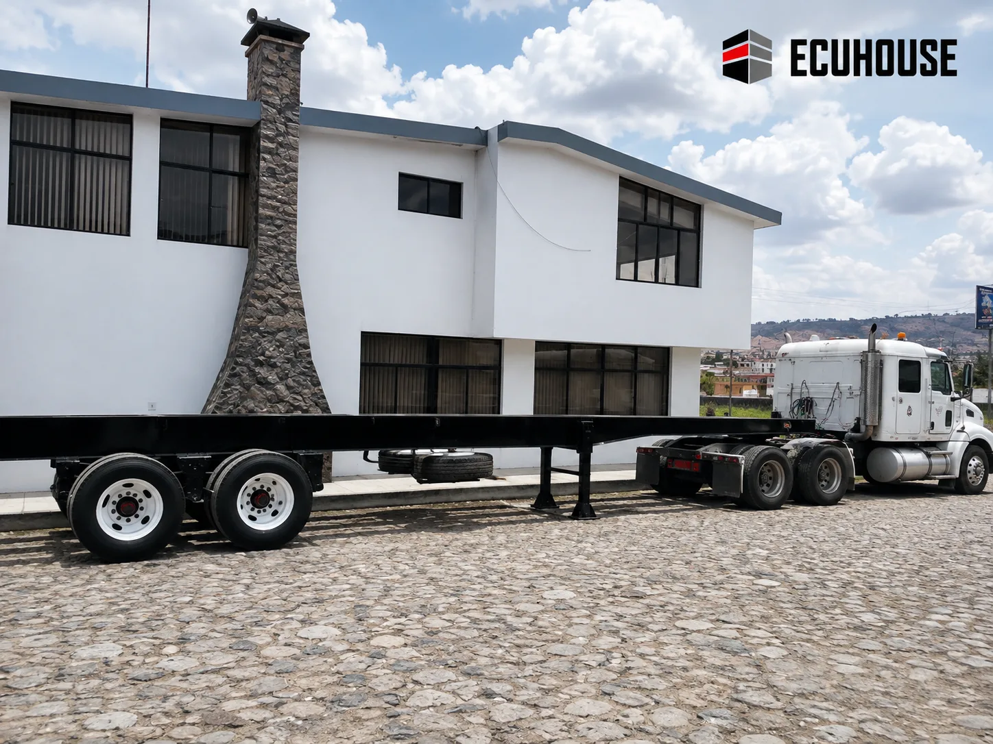 Remolque, Semi remolque y Plataforma porta Contenedor de un eje y doble eje elaborado por ECUHOUSE — imagen 2